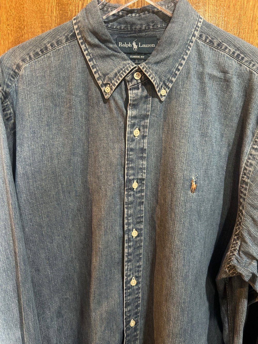 Polo Ralph Lauren Men’s Classic Fit Denim Button Down Shirt XXL - Picture 3 of 6
